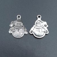 Tibetan Style Pendants, Snowman, antique silver color plated, vintage & DIY, nickel, lead & cadmium free, 22x17mm, Approx 100PCs/Bag, Sold By Bag