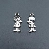 Character Zinc Alloy Pendants Boy antique silver color plated vintage & DIY nickel lead & cadmium free Approx Sold By Bag