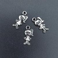 Character Zinc Alloy Pendants Girl antique silver color plated vintage & DIY nickel lead & cadmium free Approx Sold By Bag