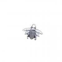 Tibetan Style Animal Pendants, Bee, antique silver color plated, vintage & DIY, nickel, lead & cadmium free, 21x21mm, Approx 100PCs/Bag, Sold By Bag