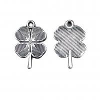 Zinc Alloy Clover Pendant Four Leaf Clover antique silver color plated vintage & DIY nickel lead & cadmium free Approx Sold By Bag