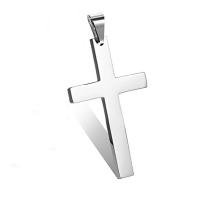 Titanium Steel Pendants, Cross, Vacuum Ion Plating, DIY & different size for choice, silver color, Sold By PC