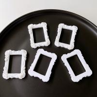 Mobile Phone DIY Decoration Resin Square durable & cute white nickel lead & cadmium free Approx Sold By Bag