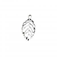 Tibetan Style Leaf Pendants, antique silver color plated, vintage & DIY & hollow, nickel, lead & cadmium free, 14x28mm, Approx 100PCs/Bag, Sold By Bag