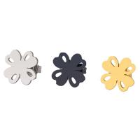 Stainless Steel Stud Earrings 304 Stainless Steel Four Leaf Clover Vacuum Ion Plating fashion jewelry & for woman 9mm Sold By Pair
