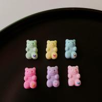 Mobile Phone DIY Decoration, Resin, Bear, cute & different size for choice, more colors for choice, nickel, lead & cadmium free, 17x10mm, Approx 100PCs/Bag, Sold By Bag