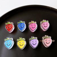 Mobile Phone DIY Decoration, Resin, Strawberry, cute, more colors for choice, nickel, lead & cadmium free, 23x17x9mm, Approx 100PCs/Bag, Sold By Bag