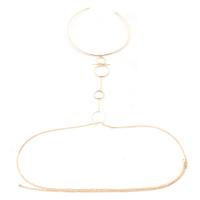 Zinc Alloy Body Chain Donut plated cross chain & fashion jewelry & for woman Length Approx 114 cm Sold By PC