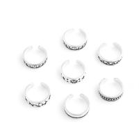 Zinc Alloy Toe Ring antique silver color plated 7 pieces & adjustable & for woman US Ring Sold By Set
