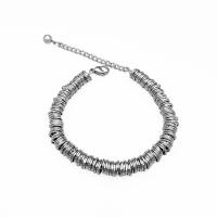 Titanium Steel Bracelet, with 2inch extender chain, Unisex & different styles for choice, original color, Length:Approx 7 Inch, Sold By PC