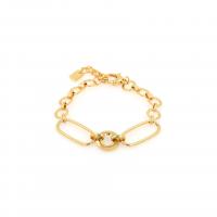 Brass Bracelet Geometrical Pattern plated fashion jewelry & Unisex Length Approx 7 Inch Sold By PC