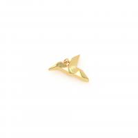 Cubic Zirconia Micro Pave Brass Pendant, Bird, 18K gold plated, DIY, 25.50x25x4.70mm, Sold By PC