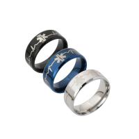 acero inoxidable 304 anillo, diverso tamaño para la opción & para hombre, más colores para la opción, 8mm, tamaño:6-12, Vendido por UD