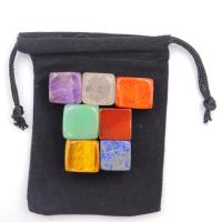 Fashion Decoration, Natural Stone, 7 pieces, mixed colors, 14x16x12mm, Sold By Set