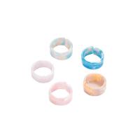 Acetate Ring Set, adjustable & different styles for choice & for woman, US Ring Size:6-8, Sold By Set