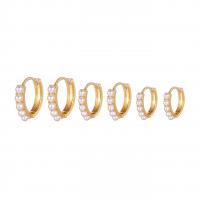 Brass Nakit Set, Mesing, s Slatkovodni Pearl, zlatna boja pozlaćen, 6 komada & za žene & šupalj, 3x16mm, 3x12mm, Prodano By Set