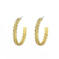 Iron Earring fashion jewelry & for woman golden nickel lead & cadmium free Sold By Pair