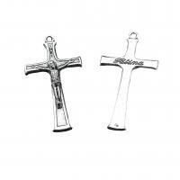 Tibetan Style Cross Pendants, antique silver color plated, vintage & DIY, nickel, lead & cadmium free, 24x43mm, Approx 100PCs/Bag, Sold By Bag