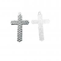 Tibetan Style Cross Pendants, antique silver color plated, vintage & DIY, nickel, lead & cadmium free, 32x53mm, Approx 100PCs/Bag, Sold By Bag