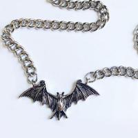 Zinc Alloy Jewelry Necklace Bat silver color plated fashion jewelry & Unisex nickel lead & cadmium free Length Approx 45 cm Sold By PC