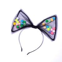 Hair Bands Gauze Bowknot handmade fashion jewelry & for woman black Sold By PC