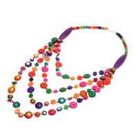Multi Layer Necklace Coco with Wood fashion jewelry & multilayer & for woman Sold Per Approx 31.5 Inch Strand