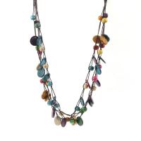 Mode-Multi-Layer-Halskette, Kokosrinde, Modeschmuck & mehrschichtig & für Frau, farbenfroh, Länge:ca. 19.69 ZollInch, verkauft von PC