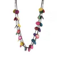 Mode-Multi-Layer-Halskette, Kokosrinde, mit Nylonschnur, Modeschmuck & mehrschichtig & für Frau, Länge:ca. 31.5 ZollInch, verkauft von PC
