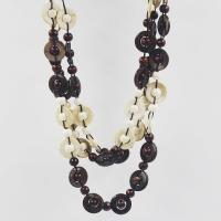 Mode-Multi-Layer-Halskette, Kokosrinde, Modeschmuck & mehrschichtig & für Frau, Kaffeefarbe, Länge:ca. 31.5 ZollInch, verkauft von PC