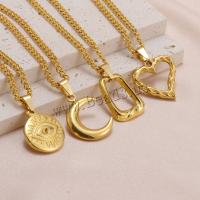 Stainless Steel Jewelry Necklace 304 Stainless Steel Vacuum Ion Plating fashion jewelry & for woman golden Length Approx 17.72 Inch Sold By PC