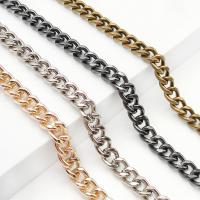 Iron Twist Oval Chain, plated, DIY & different size for choice, more colors for choice, nickel, lead & cadmium free, Sold By m