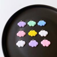 Resin Pendant, Cloud, break proof & cute & DIY, more colors for choice, nickel, lead & cadmium free, 25x16mm, Approx 100PCs/Bag, Sold By Bag