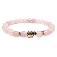 Gemstone Bracelets Natural Stone with Zinc Alloy 8mm Length 19 cm Sold By PC