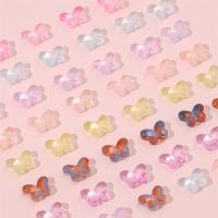 Fashion Glass Beads, Butterfly, DIY, more colors for choice, 10x14mm, Hole:Approx 1mm, 20PCs/Bag, Sold By Bag