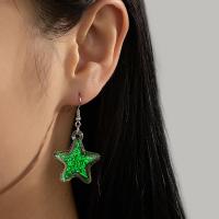 Boucle d'oreille résine, étoile, bijoux de mode, plus de couleurs à choisir, 50x25mm, Vendu par paire