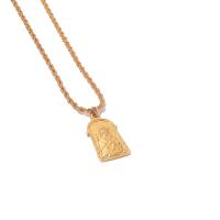 Brass Necklace, with 5.5cm extender chain, real gold plated, fashion jewelry & for woman, golden, 31mm, Length:44.5 cm, Sold By PC