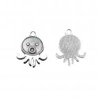 Tibetan Style Animal Pendants, Octopus, antique silver color plated, vintage & DIY, nickel, lead & cadmium free, 22x17mm, Approx 100PCs/Bag, Sold By Bag