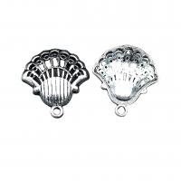 Zinc Alloy Pendants Shell antique silver color plated vintage & DIY & hollow nickel lead & cadmium free Approx Sold By Bag