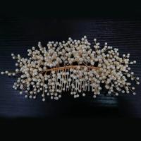 Dekoratives Haarkämmchen, Zinklegierung, mit Kunststoff Perlen, Modeschmuck & für Frau, keine, frei von Nickel, Blei & Kadmium, 200x100mm, verkauft von PC