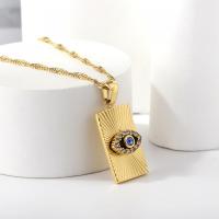 Stainless Steel Jewelry Necklace, 304 Stainless Steel, with 1.97inch extender chain, Vacuum Ion Plating, different styles for choice & for woman & with rhinestone, golden, Sold Per Approx 15.75 Inch Strand