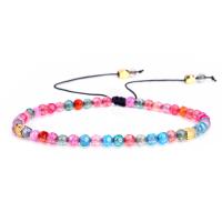 Gemstone Bracelets, with Polyester Cord, adjustable & for woman, more colors for choice, 3mm, Length:Approx 15-28 cm, Sold By PC
