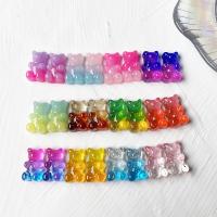 Mobile Phone DIY Decoration, Resin, Bear, break proof & cute, more colors for choice, nickel, lead & cadmium free, 17x11mm, Approx 100PCs/Bag, Sold By Bag
