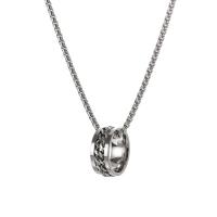 Aço inoxidável 304 colar, joias de moda & para o homem, cor original, comprimento Aprox 23.6 inchaltura, vendido por PC