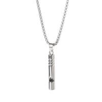 304 Stainless Steel Necklace with zinc alloy pendant Whistle fashion jewelry & for man Length Approx 23.6 Inch Sold By PC