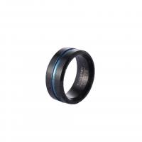 304 Stainless Steel Finger Ring, Vacuum Ion Plating, Unisex & different size for choice, 8mm, US Ring Size:6-12, Sold By PC