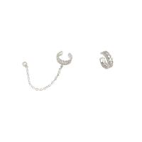 Trendy ear cuffs, Messing, echt goud verguld, mode sieraden & voor vrouw, zilver, nikkel, lood en cadmium vrij, 5.9cm,2.3cm, Verkocht door pair