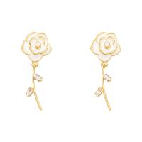 Zinc Alloy Stud Earring with Plastic Pearl high quality plated fashion jewelry & for woman & enamel & with rhinestone nickel lead & cadmium free Sold By Pair