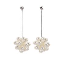 Zinc Alloy Stud Earring with Plastic Pearl fashion jewelry & for woman & with rhinestone nickel lead & cadmium free Sold By Pair