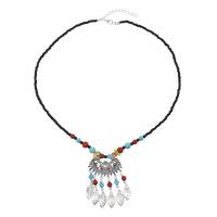 Mixed Hair Accessories, Tibetan Style, with Seedbead & turquoise & Gemstone, polished, fashion jewelry & folk style & multifunctional & for woman & enamel, more colors for choice, 65x40mm, Length:56.5 cm, Sold By PC