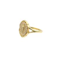 Cubic Zirconia Micro Pave Brass Ring, gold color plated, fashion jewelry & micro pave cubic zirconia & for woman, nickel, lead & cadmium free, 22*21*0.2mm, Sold By PC